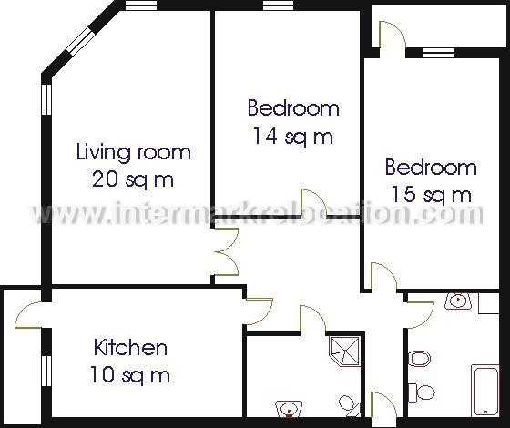 Udaltsova Str. - ID: 23760 - plan 1