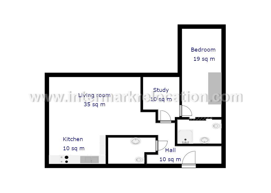 1-st Krasnogvardeyskiy Proezd - ID: 45907 - plan 1