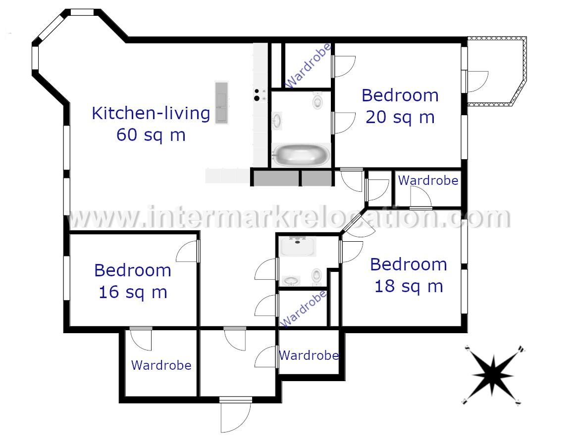 1-st Kolobovsky Per. - ID: 25706 - plan 1