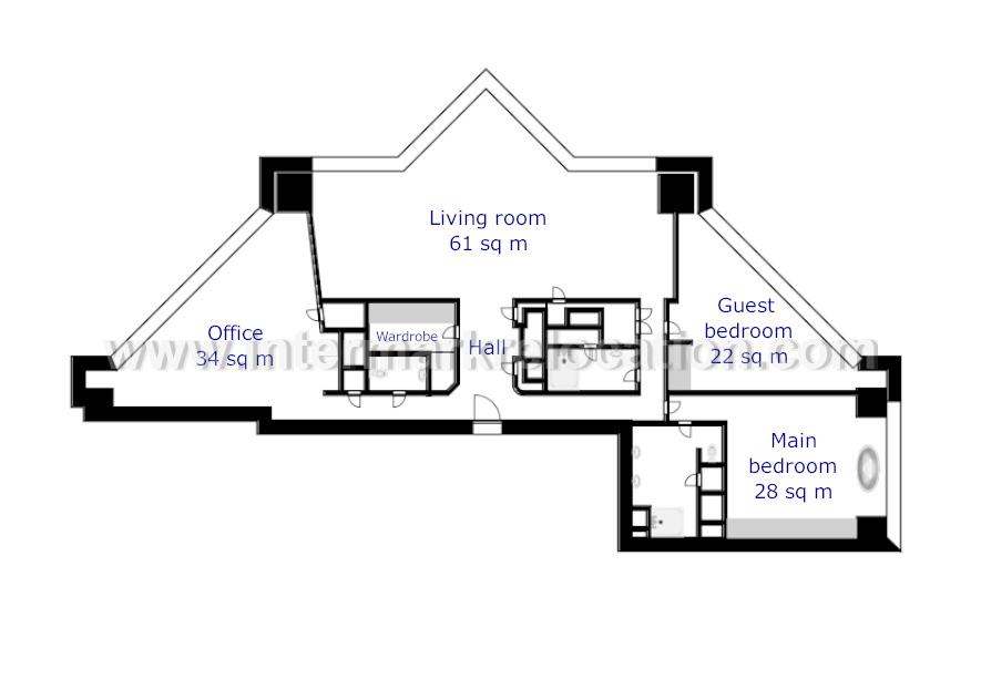 1-st Krasnogvardeyskiy Proezd - ID: 45660 - plan 1